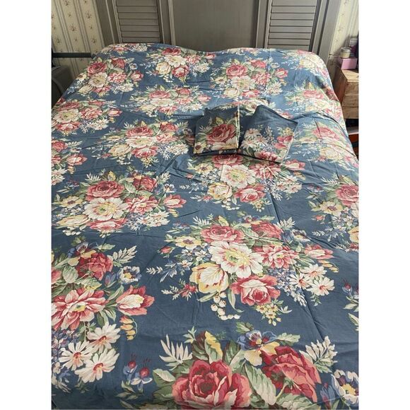Ralph Lauren Other - Ralph Lauren Home FULL KIMBERLY BLUE Floral Shabby Chic 4 Piece Bed Sheet Set